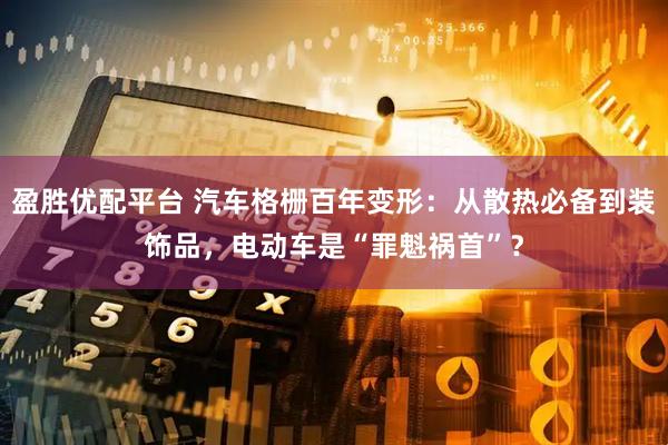 盈胜优配平台 汽车格栅百年变形：从散热必备到装饰品，电动车是“罪魁祸首”？