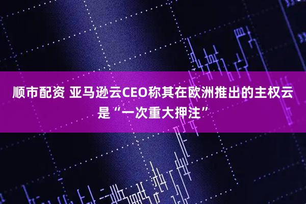 顺市配资 亚马逊云CEO称其在欧洲推出的主权云是“一次重大押注”